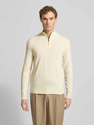 Bluza z kołnierzem o kroju regular fit z mieszanki żywej wełny i kaszmiru model ‘HEMARLO’ Boss