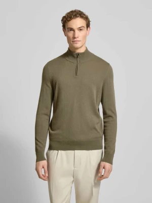 Bluza z kołnierzem o kroju regular fit z mieszanki żywej wełny i kaszmiru model ‘HEMARLO’ Boss