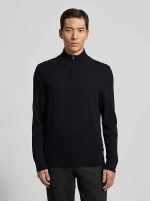 Bluza z kołnierzem o kroju regular fit z mieszanki żywej wełny i kaszmiru model ‘HEMARLO’ Boss