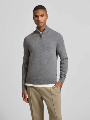 Bluza z kołnierzem o kroju regular fit z mieszanki żywej wełny i kaszmiru model ‘HEMARLO’ Boss