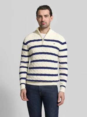 Bluza z kołnierzem o kroju slim fit z imitacji dzianiny Gant