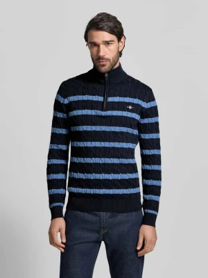 Bluza z kołnierzem o kroju slim fit z imitacji dzianiny Gant