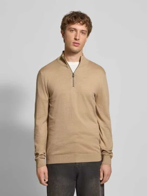 Bluza z kołnierzem z mieszanki bawełny z efektem dzianiny Blend