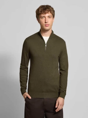 Bluza z kołnierzem z mieszanki bawełny z efektem dzianiny Blend