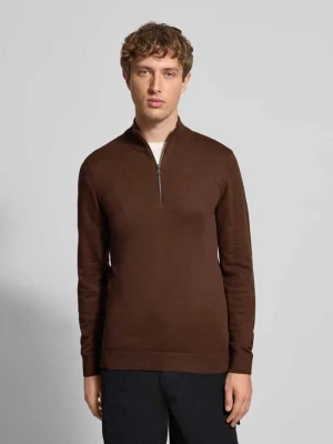 Bluza z kołnierzem z mieszanki bawełny z efektem dzianiny Blend