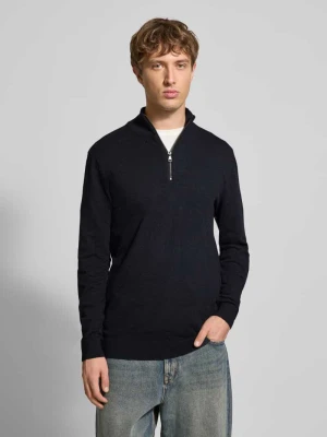 Bluza z kołnierzem z mieszanki bawełny z efektem dzianiny Blend