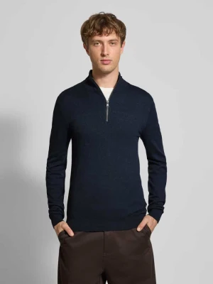 Bluza z kołnierzem z mieszanki bawełny z efektem dzianiny Blend