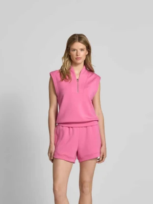 Bluza z kołnierzem z mieszanki wiskozy Varley Mocnoróżowy