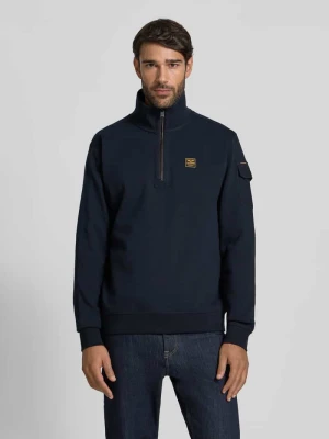 Bluza z kołnierzem zapinanym i detalem z logo PME Legend