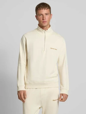 Bluza z kołnierzem zapinanym i wyhaftowanym logo jack & jones
