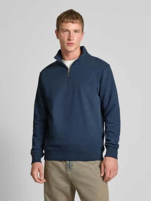 Bluza z kołnierzem zapinanym i wyhaftowanym logo Superdry