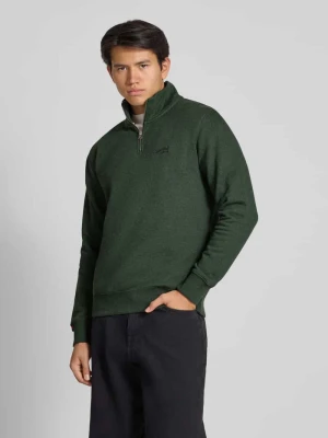 Bluza z kołnierzem zapinanym i wyhaftowanym logo Superdry