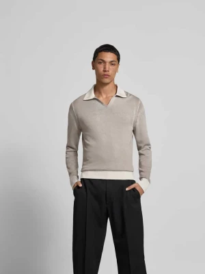 Bluza z kołnierzykiem polo Diesel Jasnoszary