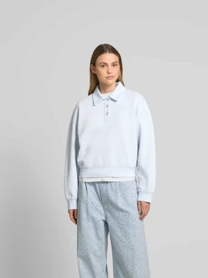 Bluza z kołnierzykiem polo Filippa K Jasnoniebieski