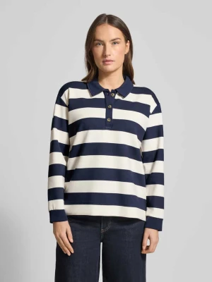 Bluza z kołnierzykiem polo i listwą guzikową Christian Berg Woman