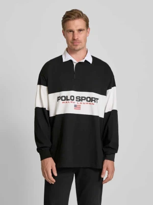 Bluza z kołnierzykiem polo i nadrukiem z logo Polo Ralph Lauren