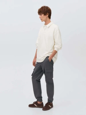 Zdjęcie produktu Bluza z kołnierzykiem polo złamana biel - Teen - - MANGO TEEN