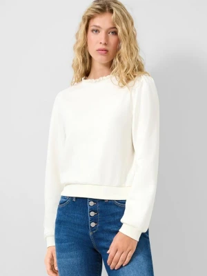 Bluza z koronką QS kremowy