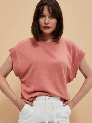 Bluza z krótkim rękawem ceglasta Moodo