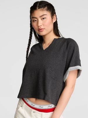 Bluza z krótkim rękawem i okrągłym dekoltem Campus Terry Victoria's Secret