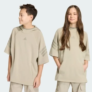 BLUZA Z KRÓTKIM RĘKAWEM Z KAPTUREM FUTURE ICONS 3 STRIPES Adidas