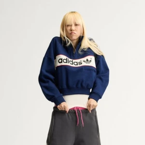 Bluza z krótkim suwakiem adiSignature NY Adidas Team Navy Blue 2