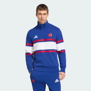 Bluza z krótkim suwakiem Francja Rugby Travel Adidas Mystery Ink