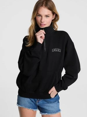 PINK Bluza z krótkim suwakiem Ivy Fleece Victoria's Secret