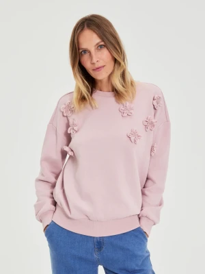 Bluza z kwiatkami różowa Moodo