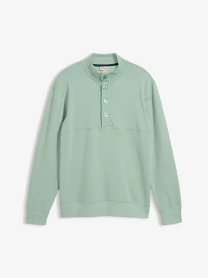 Bluza z listwą guzikową z czystej bawełny organicznej BonPrix zielony