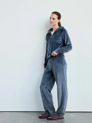 Bluza z miękkiego weluru szary - Kobieta - MANGO