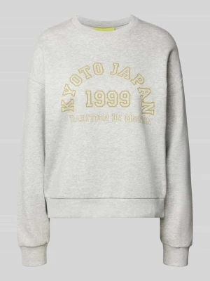 Bluza z mieszanka bawełny model 'MERLE' JJXX Jasnoszary melanż