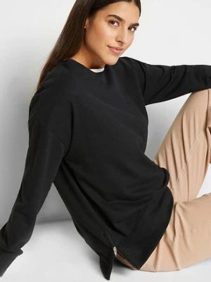 Zdjęcie produktu Bluza z mieszanki bawełny BonPrix czarny