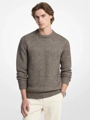 Bluza z mieszanki bawełny crosshatch Michael Kors