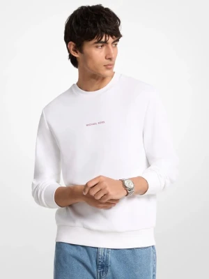 Bluza z mieszanki bawełny i grafiką z logo Michael Kors BIAŁY (Biały)