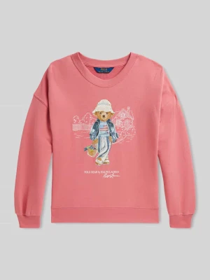 Bluza z mieszanki bawełny o kroju regular fit z motywem BEAR Polo Ralph Lauren Teens