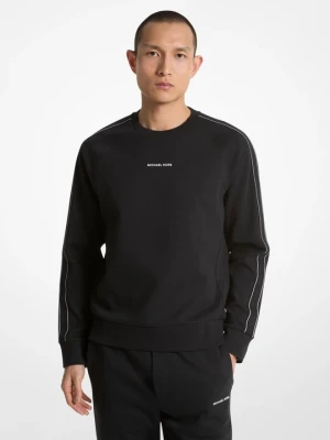 Bluza z mieszanki bawełny z taśmą z logo Michael Kors CZARNY (Czarny)