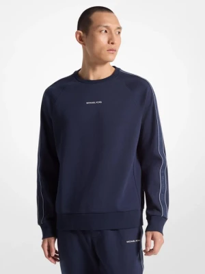 Bluza z mieszanki bawełny z taśmą z logo Michael Kors PÓŁNOC (Niebieski)