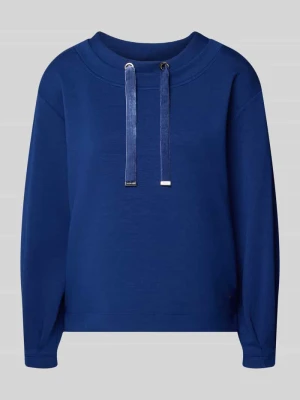 Bluza z mieszanki modalu z tunelem Monari Ciemnoniebieski