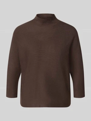 Bluza z mieszanki wiskozy o kroju regular fit comma Ciemnobrązowy