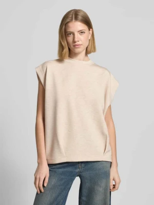 Bluza z mieszanki wiskozy z rękawami typu cap model 'Namara' MOS MOSH Beżowy