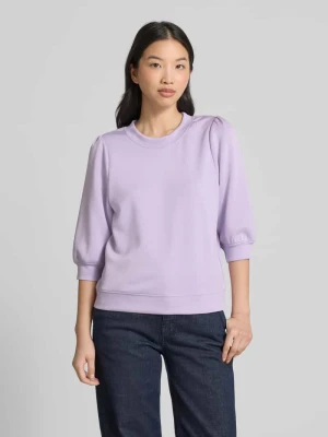 Bluza z mieszanki wiskozy z rękawem o dł. 3/4 model ‘Kadi’ MbyM Jasnofioletowy