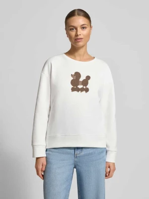 Bluza z motywem i okrągłym dekoltem MORE & MORE