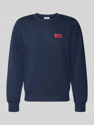 Bluza z nadruk z logo model 'RUSH' Jack&Jones Granatowy