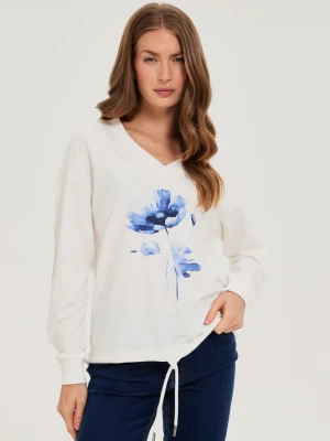 Bluza z nadrukiem biała Moodo