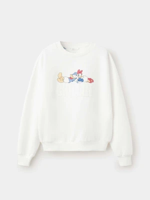 Bluza z nadrukiem Daisy i Donalda złamana biel - Dzieci - lata - MANGO KIDS