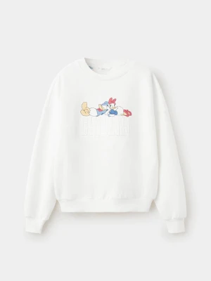 Bluza z nadrukiem Daisy i Donalda złamana biel - Dzieci - lata - MANGO KIDS