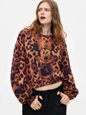 Bluza z nadrukiem Disney™ Desigual brązowy