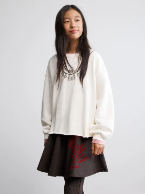 Bluza z nadrukiem łańcucha Desigual biały