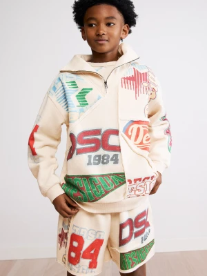 Bluza z nadrukiem na zamek Desigual biały